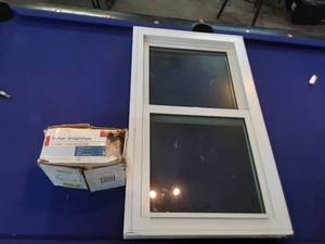 lot 145 image: 24x41 Vinyl Window and New Roll of Dupont Straight Flash 4x150