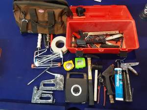 lot 148 image: Toolbox and Tool bag with Assorted Hand Tools
