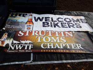 lot 18 image: Miller Lite Welcome Bikers & NWTF Struttin Toms  Archery Poster