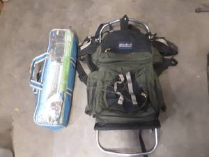 lot 42 image: 2-5 Person Backpacking Tent and Jansport Frame Pack