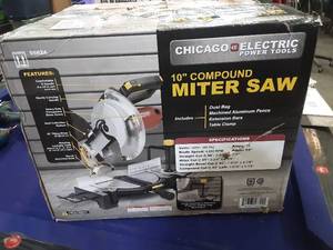 lot 74 image: Chicago Electric 10 Compound Miter Saw