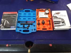 lot 82 image: VW 2.0 camshaft tool and 2 Automotive technology books, Companion Website Code