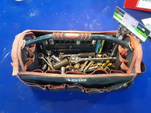 lot 90 image: Husky Tool Caddy with Ratchets, Sockets, Wrenches and more