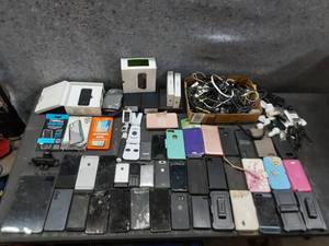 lot 135 image: Cell phones, chargers, cases, more