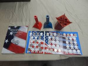 lot 33 image: 50 States Quarter Books and Coin Sorters