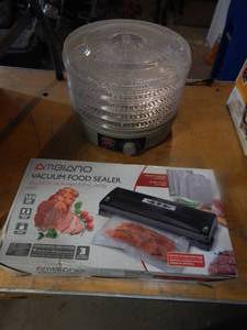 lot 37 image: Eastman Food Dehydrator with 4 Trays and Ambiano Food Sealer with Bags