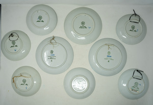 Vintage  Bing & Grndahl Blue and White collectible plates (9 PC) comes with 2 boxes of christmas family