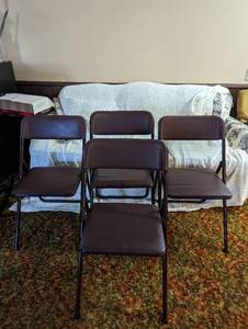 4 Cosco Foldable padded chairs