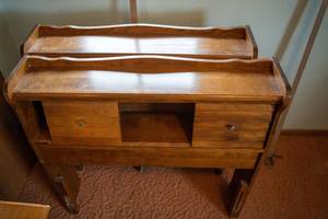 Vintage MCM Bedroom set Montgomery Wards Dresser and headboards
