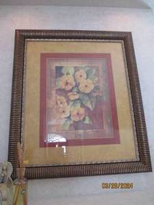 lot 24 image: Fantastically framed Floral wall decor (approximately 3648)