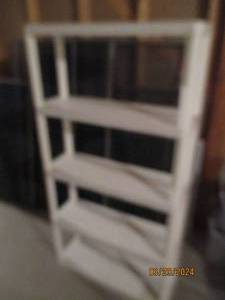 lot 147 image: Slim plastic storage shelf measures aporox 30956