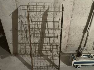 lot 227 image: Retro style metal framed retail display rack