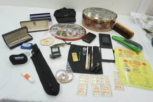 lot 4 image: Mens Lot in a Tin, Branch Cutter, Microfiber Cloths, and more