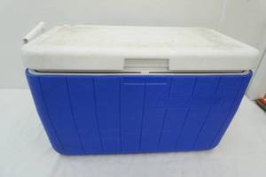 lot 123 image: Coleman BlueWhite Cooler