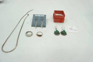 lot 73 image: Variety of 925 Sterling Silver Jewelry