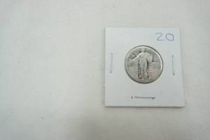 lot 85 image: Coins  Quarter Dollar Liberty Standing