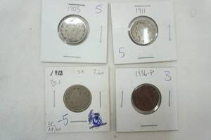 lot 90 image: Coins V Nickels & Indian Head Nickel