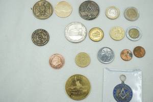 lot 92 image: Variety of Tokens and Foreign coins