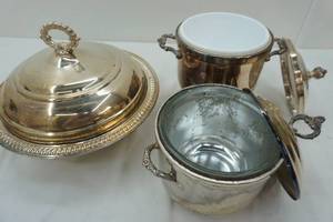 lot 175 image: Silver Plated Serving Bowls