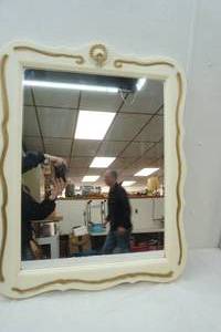 lot 246 image: Vintage Plastic Framed Mirror 25.5x33