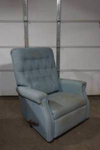 lot 254 image: Light Blue Rocker Recliner