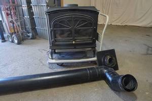 lot 266 image: Heat & Glow Cast Iron Gas Fireplace (LP only)