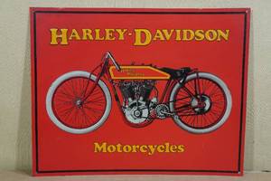 lot 19 image: Raised Metal Harley Davidson Sign