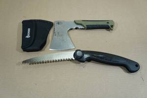 lot 102 image: Gerber Hatchet Axe & Foldable Saw