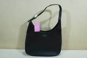 lot 20B image: Kate Spade Purse -Pebbled Black Leather Shoulder Bag