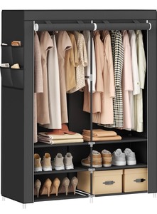 lot 37 image: Songmics Wardrobe with Shoe Rack
