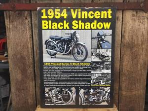 lot 42 image: 1954 Vincent Motorcycle - Black Shadow - Promo Posterboard