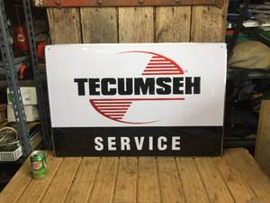 lot 158 image: Tecumseh Service - Metal Sign