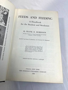 Vintage 1956 FEEDS AND FEEDING Book by Frank B. Morrison (1,165 Pages)