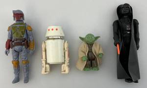 Vintage 1970-80s Star Wars Action Figures Including Darth Vader, Bubba Fett And More In (Protective Cases) NO WEAPONS