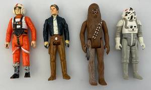 Vintage 1970-80s Star Wars Action Figures Including (Protective Cases) NO WEAPONS