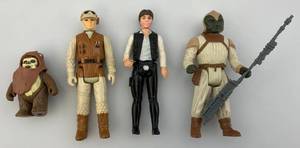 Vintage 1970-80s Star Wars Action Figures Including (Protective Cases) NO WEAPONS