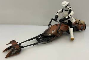 Vintage Star Wars Speeder Bike With Figure