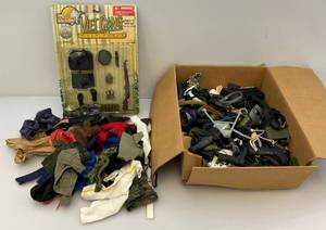 Large Group Of Vintage Action Figure Clothes & More Including The Ultimate Soldier Viet Cong Main Force (NIP)