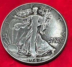 lot 8 image: 1942 Walking Half Dollar