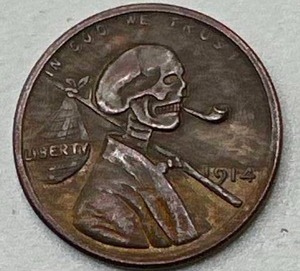lot 18 image: Hobo Lincoln Penny