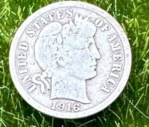 lot 20 image: 1916 Barber Dime