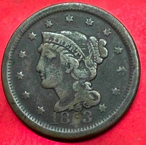 lot 33 image: 1853 Large Cent Penny