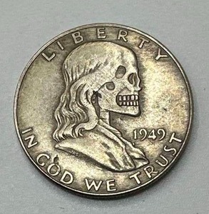 lot 41 image: Hobo Franklin Half Dollar