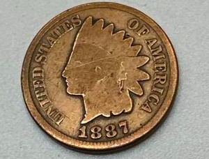 lot 59 image: 1887 Indian Head Penny