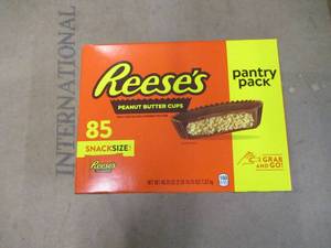 lot 140 image: 85 count Reeses Peanut Butter Cups- best date 072024