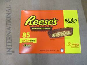 lot 141 image: 85 count Reeses Peanut Butter Cups- best date 072024