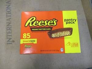 lot 142 image: 85 count Reeses Peanut Butter Cups- best date 072024