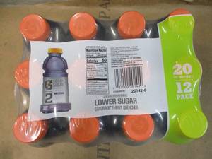 lot 154 image: 12 Count Grape Lower Sugar Gatorade - past best date Best by 11272023