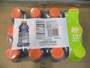 lot 157 image: 12 Count Grape Lower Sugar Gatorade - past best date&nbspBest by 11272023