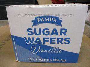 lot 163 image: 12 Count Pampa Vanilla Sugar Wafters Best by 11262023